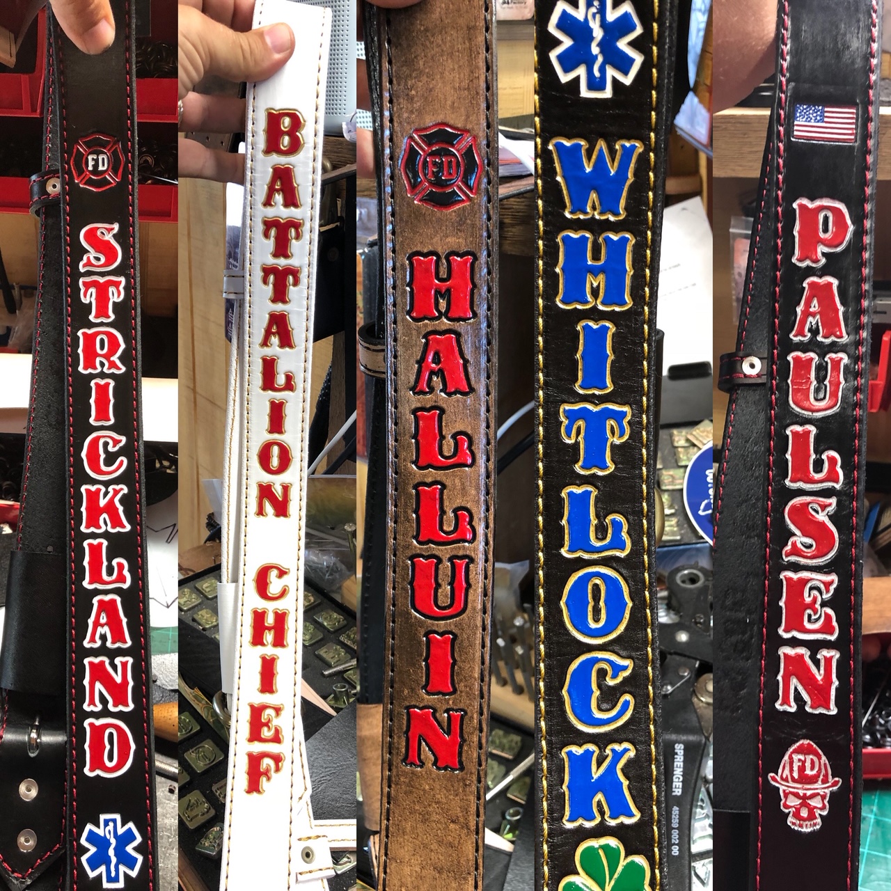 Custom Radio Strap Package Firehawk Leather Works